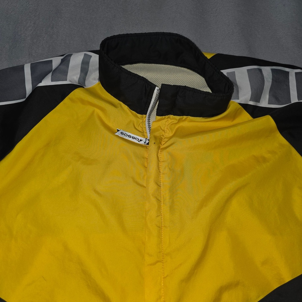 Assos Cycling Jacket Mens IV Yellow‎ Black Full Zip Windbreaker Swiss Made